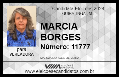 Candidato MARCIA BORGES 2024 - GUIRATINGA - Eleições