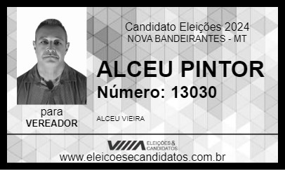 Candidato ALCEU PINTOR 2024 - NOVA BANDEIRANTES - Eleições