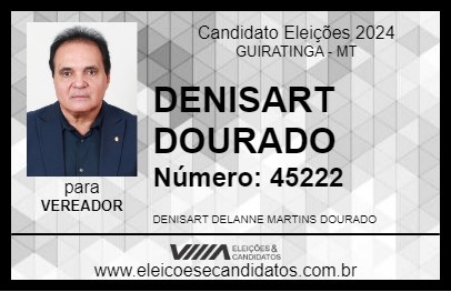 Candidato DENISART DOURADO 2024 - GUIRATINGA - Eleições