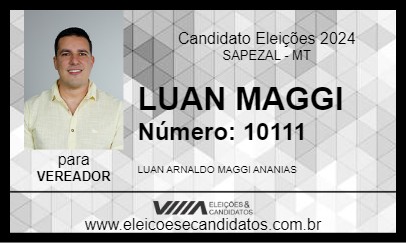 Candidato LUAN MAGGI 2024 - SAPEZAL - Eleições