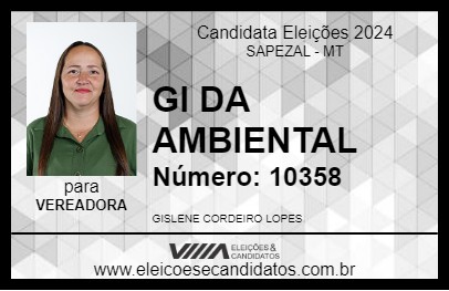 Candidato GI DA AMBIENTAL 2024 - SAPEZAL - Eleições