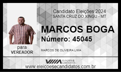 Candidato MARCOS OLIVEIRA 2024 - SANTA CRUZ DO XINGU - Eleições