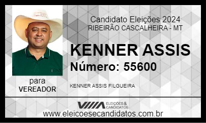 Candidato KENNER ASSIS 2024 - RIBEIRÃO CASCALHEIRA - Eleições