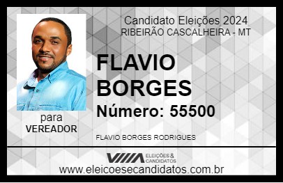 Candidato FLAVIO BORGES 2024 - RIBEIRÃO CASCALHEIRA - Eleições