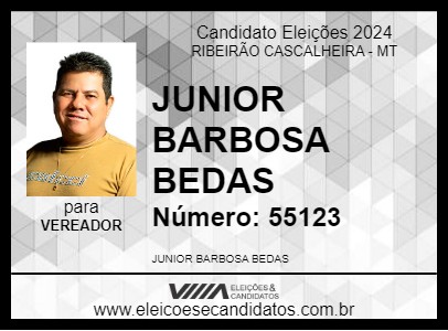 Candidato BEDAUS DO POVO 2024 - RIBEIRÃO CASCALHEIRA - Eleições