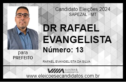 Candidato DR RAFAEL EVANGELISTA 2024 - SAPEZAL - Eleições