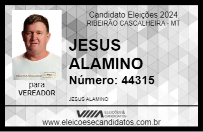 Candidato JESUS ALAMINO 2024 - RIBEIRÃO CASCALHEIRA - Eleições