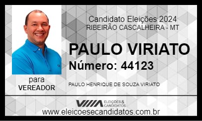 Candidato PAULO VIRIATO 2024 - RIBEIRÃO CASCALHEIRA - Eleições