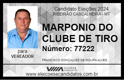 Candidato MARDONIO DO CLUBE DE TIRO 2024 - RIBEIRÃO CASCALHEIRA - Eleições