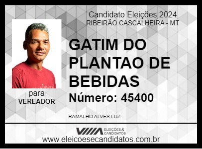 Candidato GATIM DO PLANTAO DE BEBIDAS 2024 - RIBEIRÃO CASCALHEIRA - Eleições