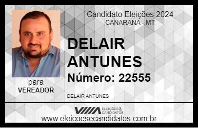 Candidato DELAIR ANTUNES 2024 - CANARANA - Eleições