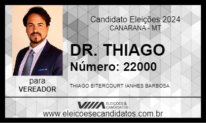 Candidato DR. THIAGO 2024 - CANARANA - Eleições