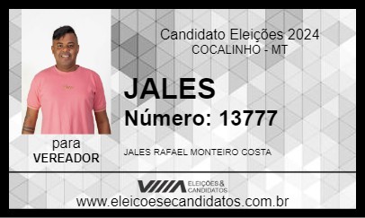 Candidato JALES 2024 - COCALINHO - Eleições