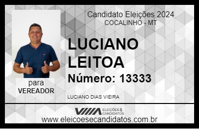 Candidato LUCIANO LEITOA 2024 - COCALINHO - Eleições