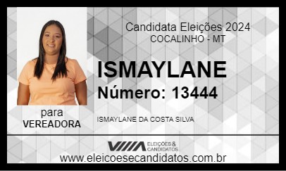 Candidato ISMAYLANE 2024 - COCALINHO - Eleições