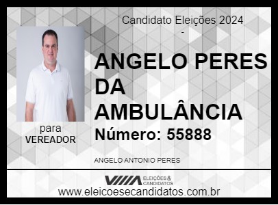 Candidato ANGELO PERES DA AMBULÂNCIA 2024 - SÃO JOSÉ DOS QUATRO MARCOS - Eleições