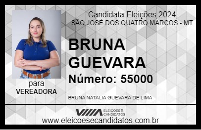 Candidato BRUNA GUEVARA 2024 - SÃO JOSÉ DOS QUATRO MARCOS - Eleições