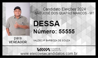 Candidato DESSA 2024 - SÃO JOSÉ DOS QUATRO MARCOS - Eleições