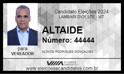 Candidato ALTAIDE 2024 - LAMBARI D\OESTE - Eleições