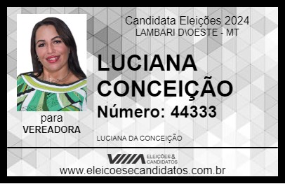 Candidato LUCIANA CONCEIÇÃO 2024 - LAMBARI D\OESTE - Eleições