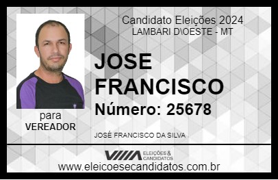 Candidato JOSE FRANCISCO 2024 - LAMBARI D\OESTE - Eleições