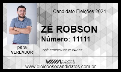 Candidato ZÉ ROBSON 2024 - SÃO JOSÉ DOS QUATRO MARCOS - Eleições