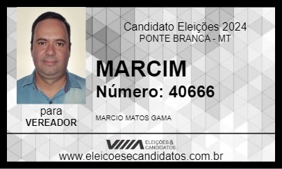 Candidato MARCIM 2024 - PONTE BRANCA - Eleições