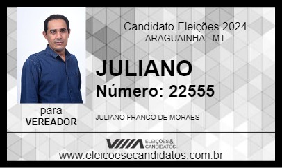 Candidato JULIANO 2024 - ARAGUAINHA - Eleições