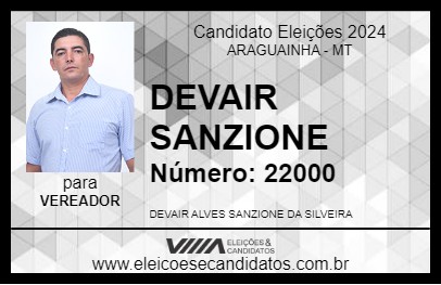 Candidato DEVAIR SANZIONE 2024 - ARAGUAINHA - Eleições