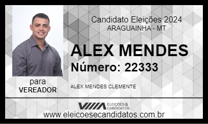 Candidato ALEX MENDES 2024 - ARAGUAINHA - Eleições