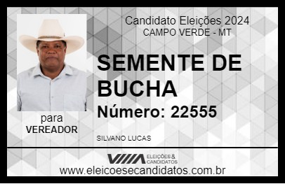 Candidato SEMENTE DE BUCHA 2024 - CAMPO VERDE - Eleições