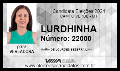 Candidato LURDHINHA 2024 - CAMPO VERDE - Eleições