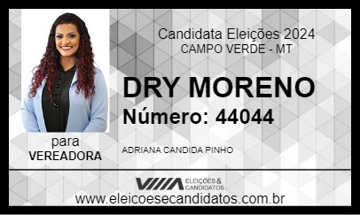 Candidato DRY MORENO 2024 - CAMPO VERDE - Eleições