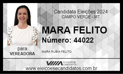 Candidato MARA FELITO 2024 - CAMPO VERDE - Eleições