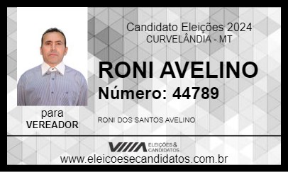 Candidato RONI AVELINO 2024 - CURVELÂNDIA - Eleições