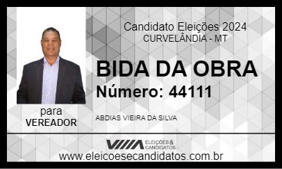 Candidato BIDA DA OBRA 2024 - CURVELÂNDIA - Eleições