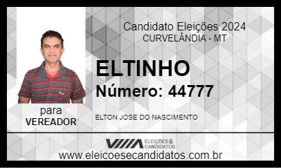 Candidato ELTINHO 2024 - CURVELÂNDIA - Eleições