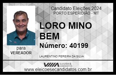 Candidato LORO MINO BEM 2024 - PORTO ESPERIDIÃO - Eleições