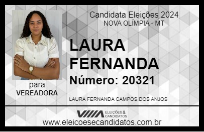 Candidato LAURA FERNANDA 2024 - NOVA OLÍMPIA - Eleições