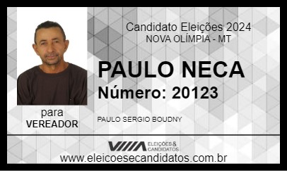 Candidato PAULO NECA 2024 - NOVA OLÍMPIA - Eleições