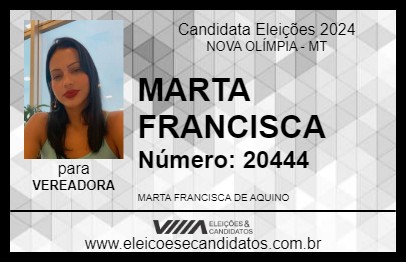 Candidato MARTA FRANCISCA 2024 - NOVA OLÍMPIA - Eleições