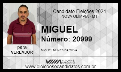 Candidato MIGUEL 2024 - NOVA OLÍMPIA - Eleições