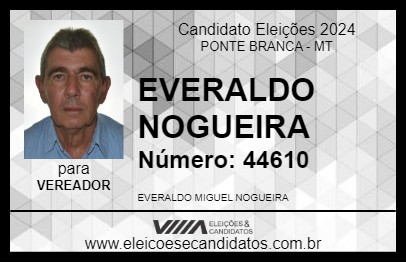 Candidato EVERALDO NOGUEIRA 2024 - PONTE BRANCA - Eleições