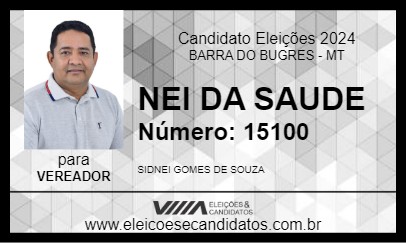 Candidato NEI DA SAUDE 2024 - BARRA DO BUGRES - Eleições