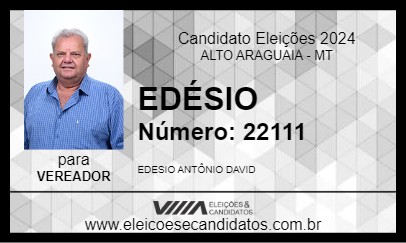 Candidato EDÉSIO 2024 - ALTO ARAGUAIA - Eleições