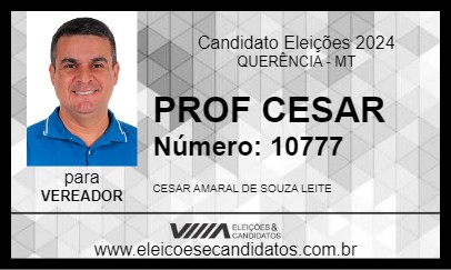 Candidato PROF CESAR 2024 - QUERÊNCIA - Eleições