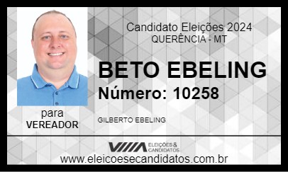 Candidato BETO EBELING 2024 - QUERÊNCIA - Eleições