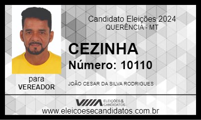 Candidato CEZINHA 2024 - QUERÊNCIA - Eleições