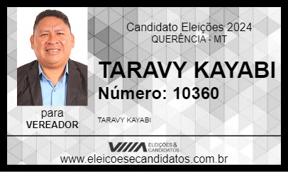 Candidato TARAVY KAYABI 2024 - QUERÊNCIA - Eleições