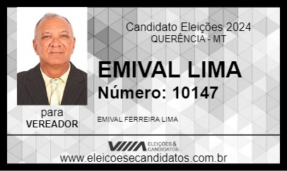 Candidato EMIVAL LIMA 2024 - QUERÊNCIA - Eleições